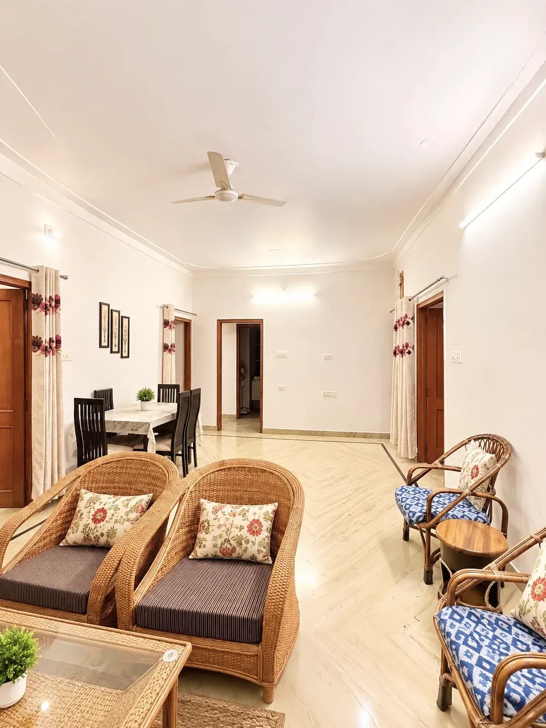 Fully Furnished 3 BHK Independent Floor with Traditional Interiors & Private Entry